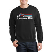 Guys Lacrosse Crewneck Sweatshirt - Lacrosse Dad Sticks