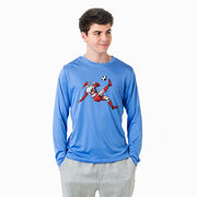 Soccer Long Sleeve Performance Tee - Soccer Santa