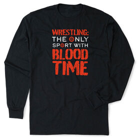 Wrestling Tshirt Long Sleeve - Blood Time