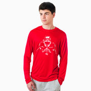 Football Long Sleeve Performance Tee - Santa Player