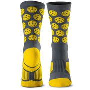 Pickleball Woven Mid-Calf Socks - Pickleballs