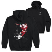 Guys Lacrosse Hooded Sweatshirt - Santa Laxer (Back Design)