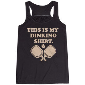 Pickleball Flowy Racerback Tank Top - This Is My Dinking Shirt