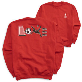 Soccer Crewneck Sweatshirt - Soccer Love (Back Design)