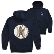 Baseball Hooded Sweatshirt - Baseball Bigfoot (Back Design)