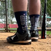 Baseball Woven Mid-Calf Socks - Eat Sleep Baseball