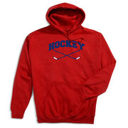 Hockey Hooded Sweatshirt - Hockey Crossed Sticks Logo