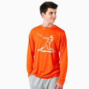 Baseball Long Sleeve Performance Tee - Baseball Player