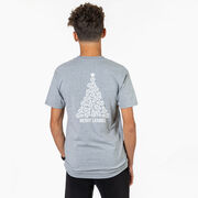 Lacrosse Short Sleeve T-Shirt - Merry Laxmas Tree (Back Design)