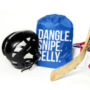 Hockey Drawstring Backpack - Dangle Snipe Celly Words