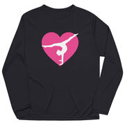 Gymnastics Long Sleeve Performance Tee - Gymnast Heart