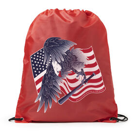 Baseball Drawstring Backpack - Baseball Eagle