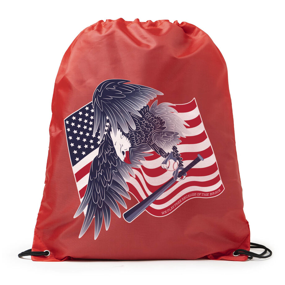 Baseball Drawstring Backpack - Baseball Eagle