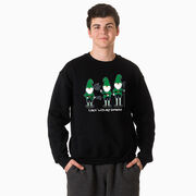 Guys Lacrosse Crew Neck Sweatshirt - Laxin' With My Gnomies