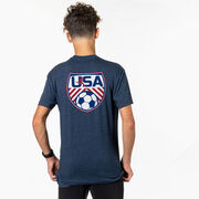 Soccer Short Sleeve T-Shirt - Soccer USA (Back Design)