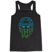 Hockey Flowy Racerback Tank Top - Have An Ice Day Smiley