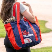 Baseball Tote Bag - Eat Sleep Baseball