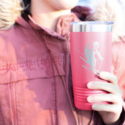 Skiing 20 oz. Double Insulated Tumbler - Female Silhouette