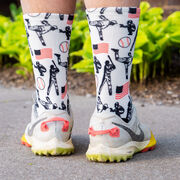 Baseball Graphic Flex Mid-Calf Socks - Americana