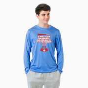 Baseball Long Sleeve Performance Tee - Baseball's My Favorite