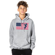 Guys Lacrosse Hooded Sweatshirt - Patriotic Lacrosse