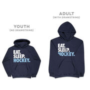 Hockey Hooded Sweatshirt - Eat. Sleep. Hockey.