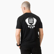 Pickleball Short Sleeve T-Shirt - I'd Rather Be Playing Pickleball (Back Design)