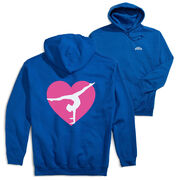 Gymnastics Hooded Sweatshirt - Gymnast Heart (Back Design)