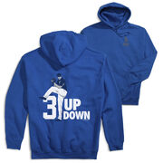 Baseball Hooded Sweatshirt - 3 Up 3 Down (Back Design)
