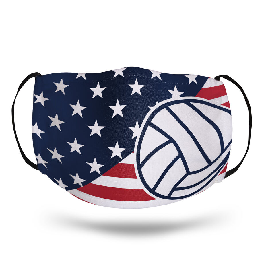 Volleyball Face Mask - USA Flag