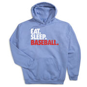Baseball Hooded Sweatshirt - Eat. Sleep. Baseball.