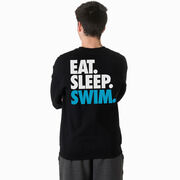 Swimming Crewneck Sweatshirt - Eat Sleep Swim (Back Design)