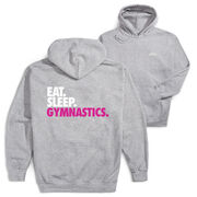 Gymnastics Hooded Sweatshirt - Eat. Sleep. Gymnastics. (Back Design)