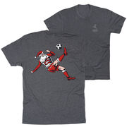Soccer Short Sleeve T-Shirt - Soccer Santa (Back Design)