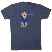 Guys Lacrosse Short Sleeve T-Shirt - Laxer the Lacrosse Dog
