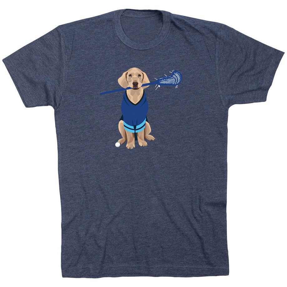 Guys Lacrosse Short Sleeve T-Shirt - Laxer the Lacrosse Dog