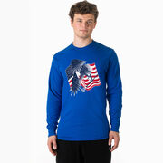Guys Lacrosse Tshirt Long Sleeve - Lacrosse Eagle