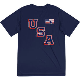 Hockey Short Sleeve Performance Tee - Hockey USA Gold