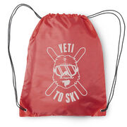 Skiing Drawstring Backpack - Yeti To Ski