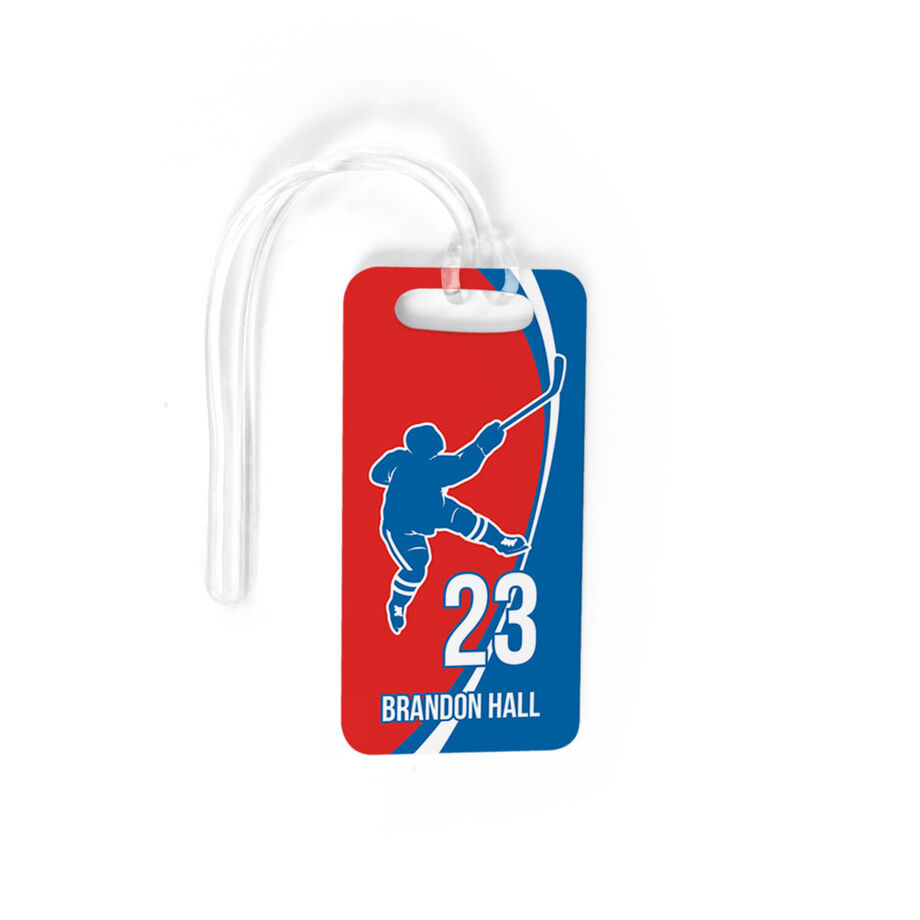 Hockey Bag/Luggage Tag - Personalized Hockey Slap Shot