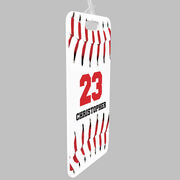 Baseball Bag/Luggage Tag - Personalized Big Number with Baseball