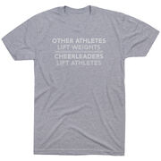 Cheerleading Short Sleeve T-Shirt - Cheerleaders Lift Athletes