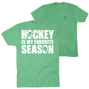 Hockey Short Sleeve T-Shirt - Hockey Is My Favorite Season (Back Design)