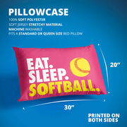 Softball Pillowcase - Eat Sleep Softball