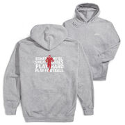 Football Hooded Sweatshirt - Bones Saying (Back Design)