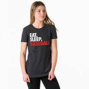 Baseball Women's Everyday Tee - Eat. Sleep. Baseball.