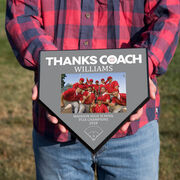 Baseball Home Plate Plaque - Thank You Coach Photo