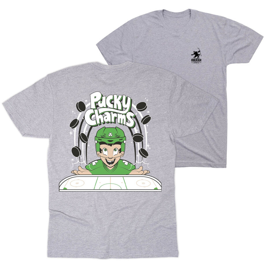 Hockey Short Sleeve T-Shirt - Pucky Charms (Back Design)
