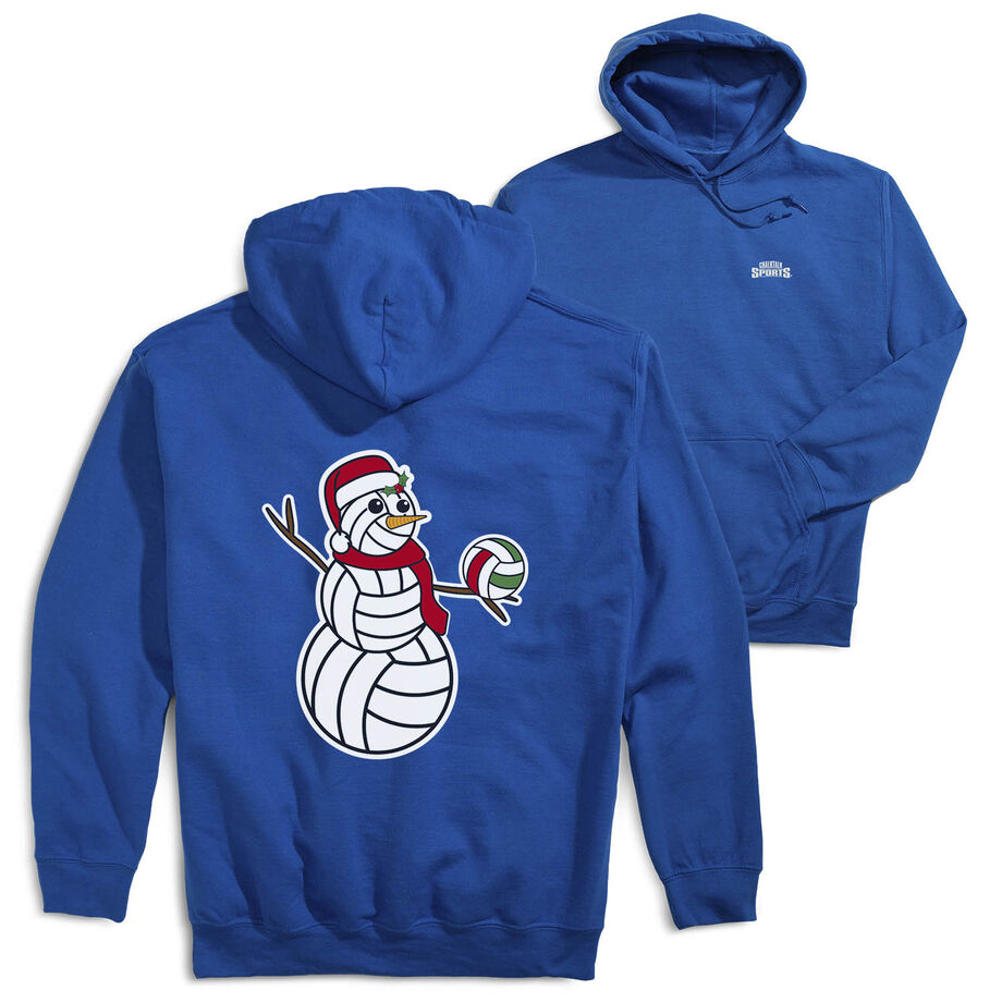 Volleyball Hooded Sweatshirt - Serving Holiday Cheer (Back Design) 