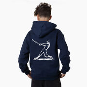 Baseball Hooded Sweatshirt - Baseball Player (Back Design)